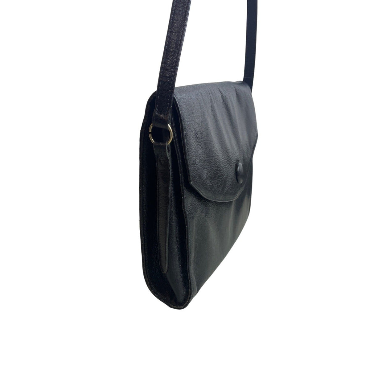 Vintage La Bagagerie Women's Black Leather Crossbody Bag