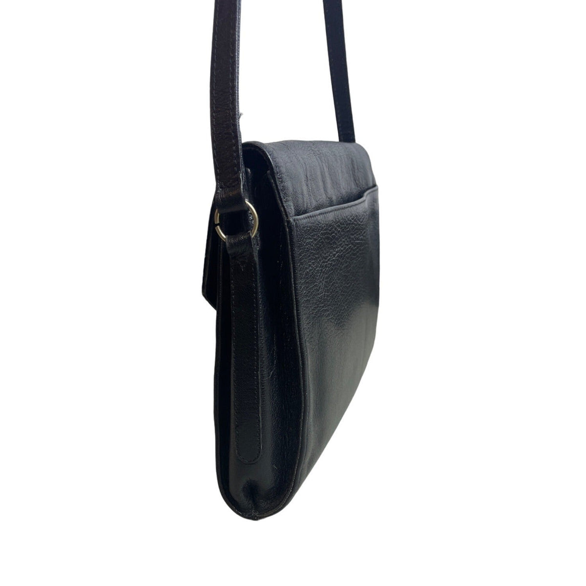 Vintage La Bagagerie Women's Black Leather Crossbody Bag