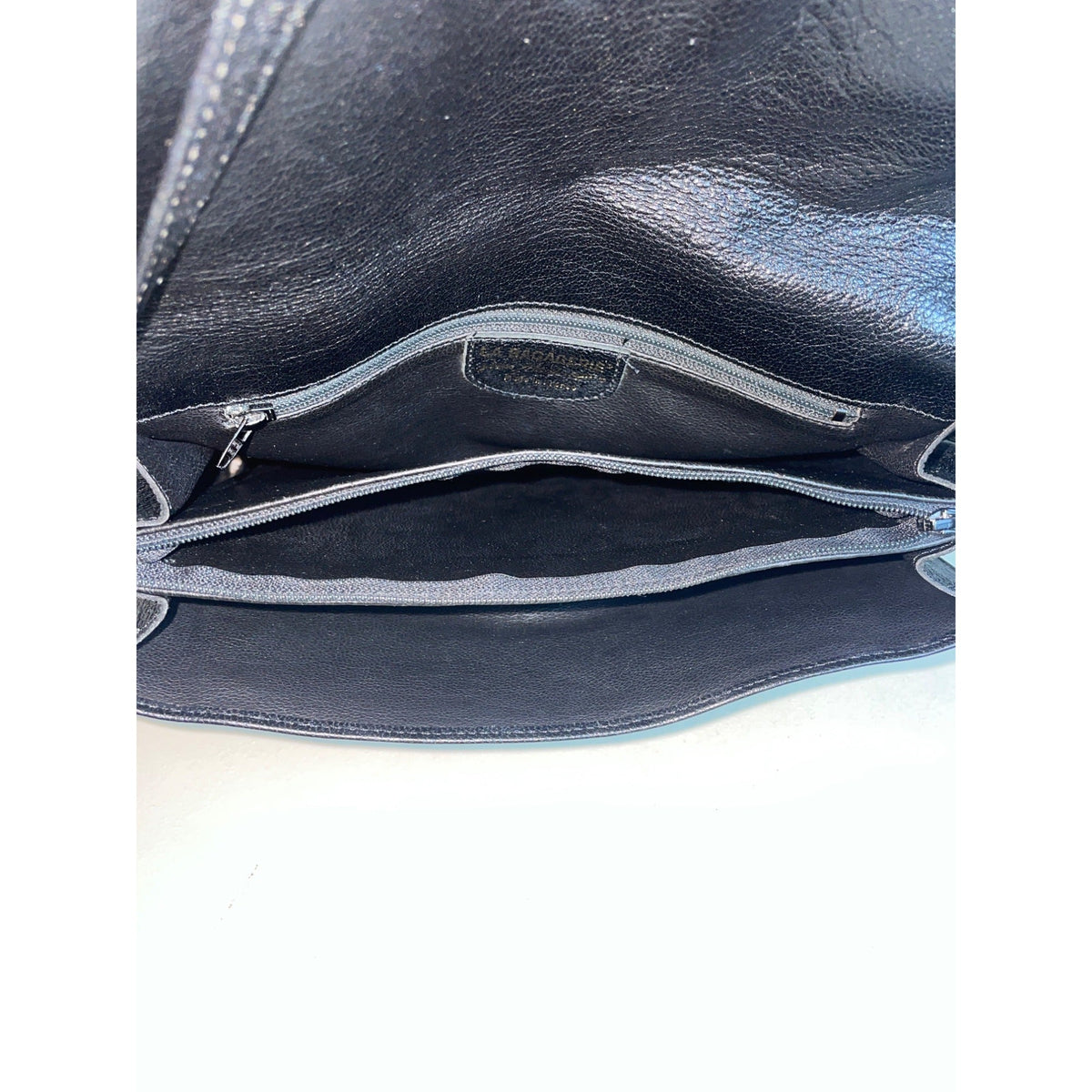 Vintage La Bagagerie Women's Black Leather Crossbody Bag