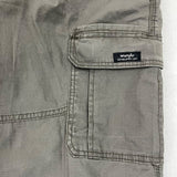 Wrangler Mens Relaxed Fit Flex Cargo Pants Green Ripstop Cotton Size 32x32
