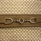 Maryann Rosenfeld Woven Straw With Gold Chain Strap & Horsebit Detail Clutch Bag