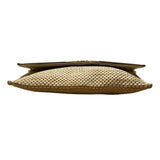 Maryann Rosenfeld Woven Straw With Gold Chain Strap & Horsebit Detail Clutch Bag