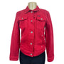 Vintage Guess Jeans Women's Button Down Red Denim Jean Jacket Sz M