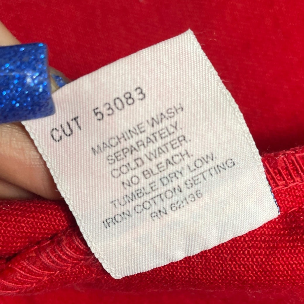 Vintage Guess Jeans Women's Button Down Red Denim Jean Jacket Sz M