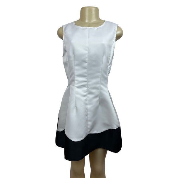 AX Women’s Black and White Knee Hiigh Dress Sz 12 New