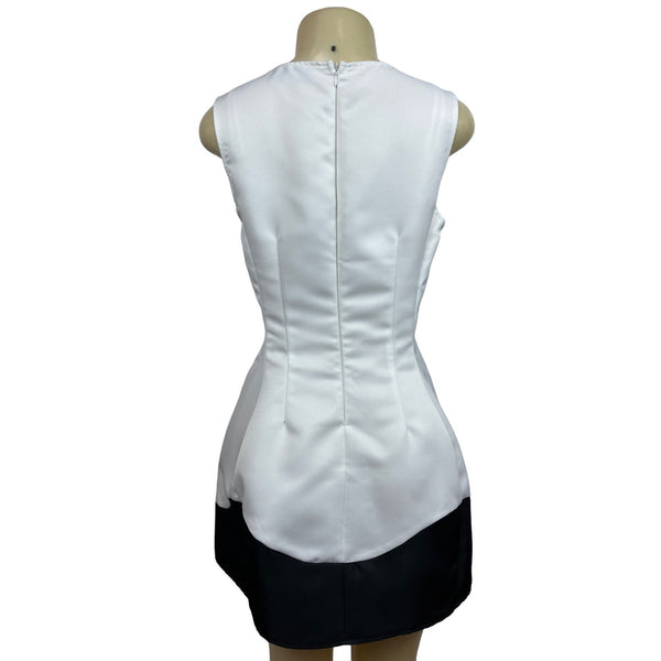 AX Women’s Black and White Knee Hiigh Dress Sz 12 New