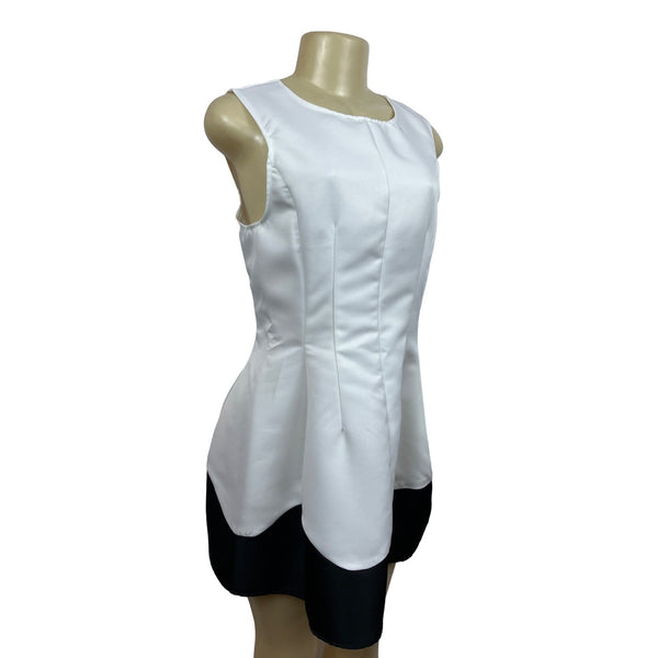 AX Women’s Black and White Knee Hiigh Dress Sz 12 New