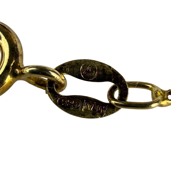 Vintage 925 Italy White Jade Fu Lu Shou Pendant Necklace Sterling Silver