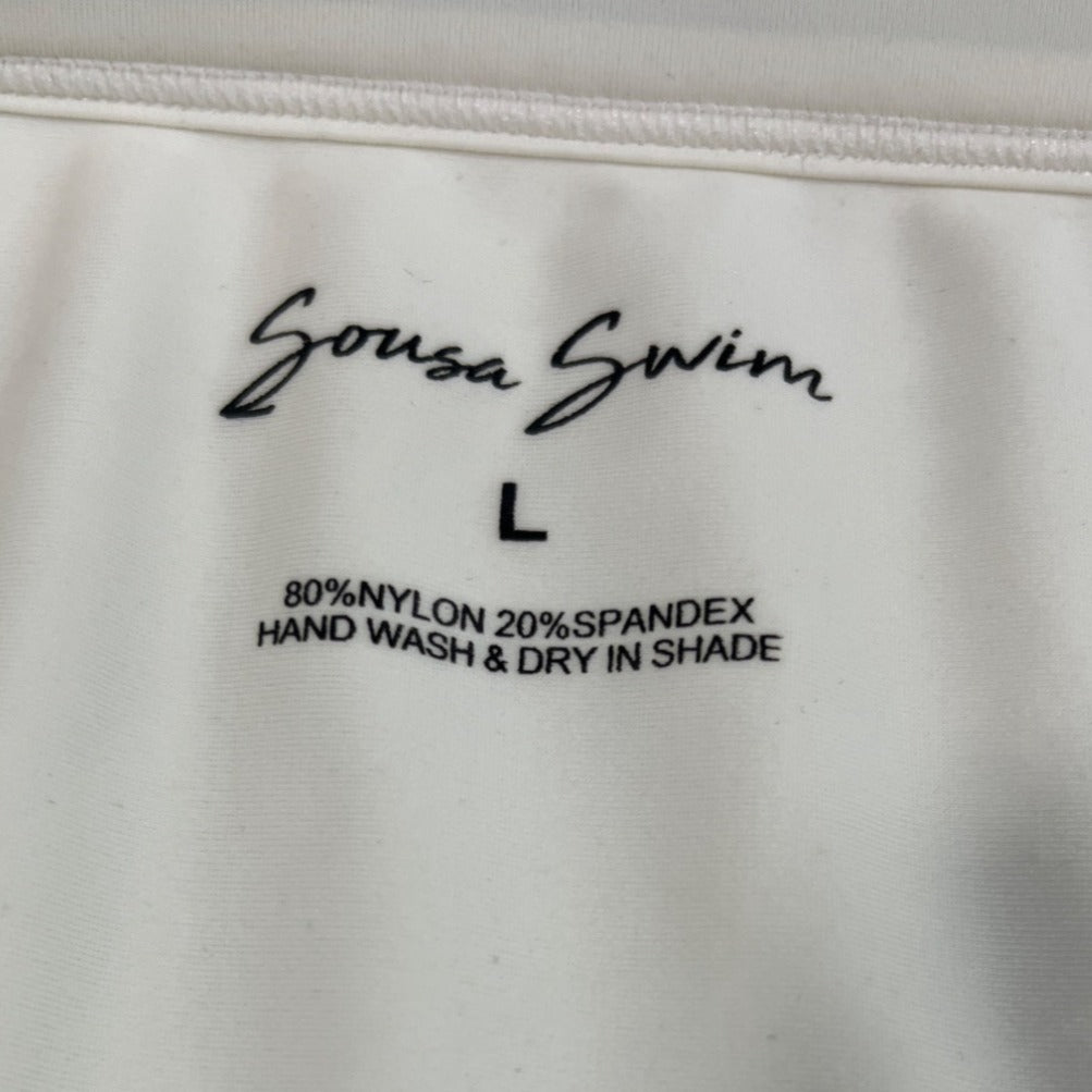Sousa Swim Womens High Waist Bikini Bottoms Sz L- NEW