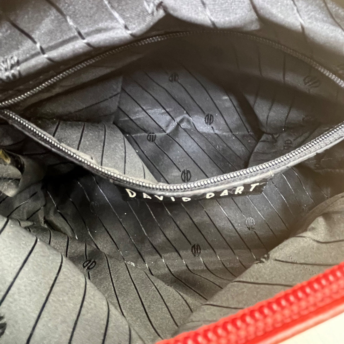 David Dart Women’s Red Leather Compact Design Adjustable Crossbody Bag