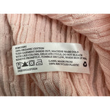 Hope & Henry Pink Cable Knit Quarter-Zip Mock Neck Sweater Boy Youth Sz XL - New