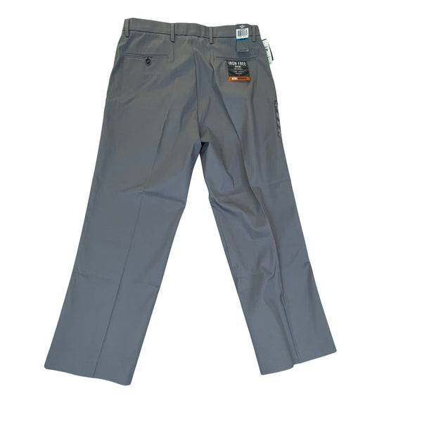 Dockers Men's Gray Cotton Blend Iron Free Straight Fit Khaki Pants Size 36x29