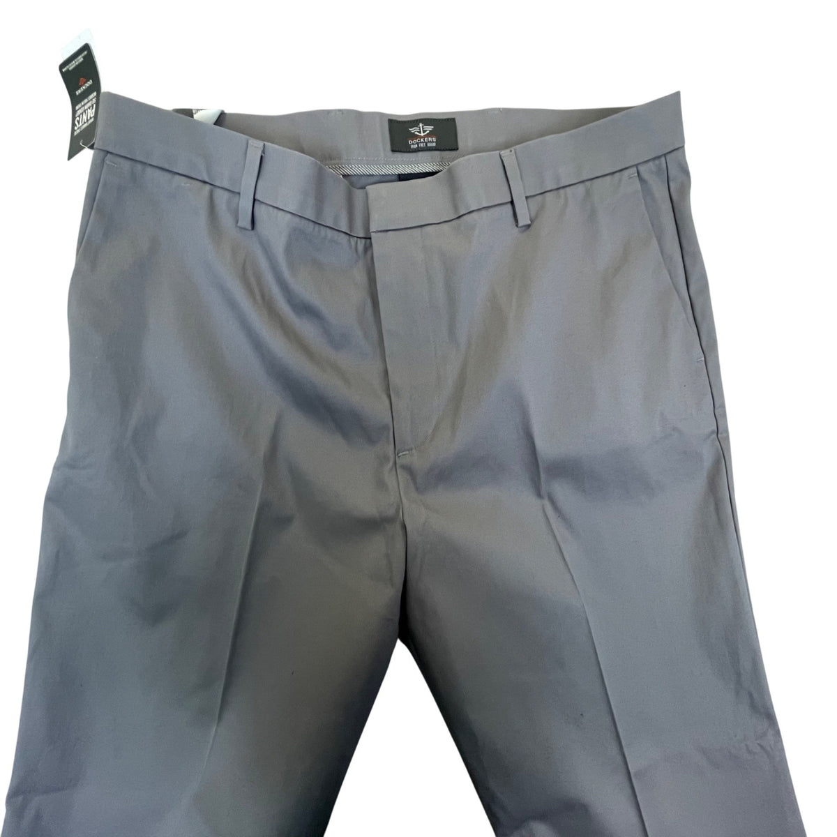 Dockers Men's Gray Cotton Blend Iron Free Straight Fit Khaki Pants Size 36x29