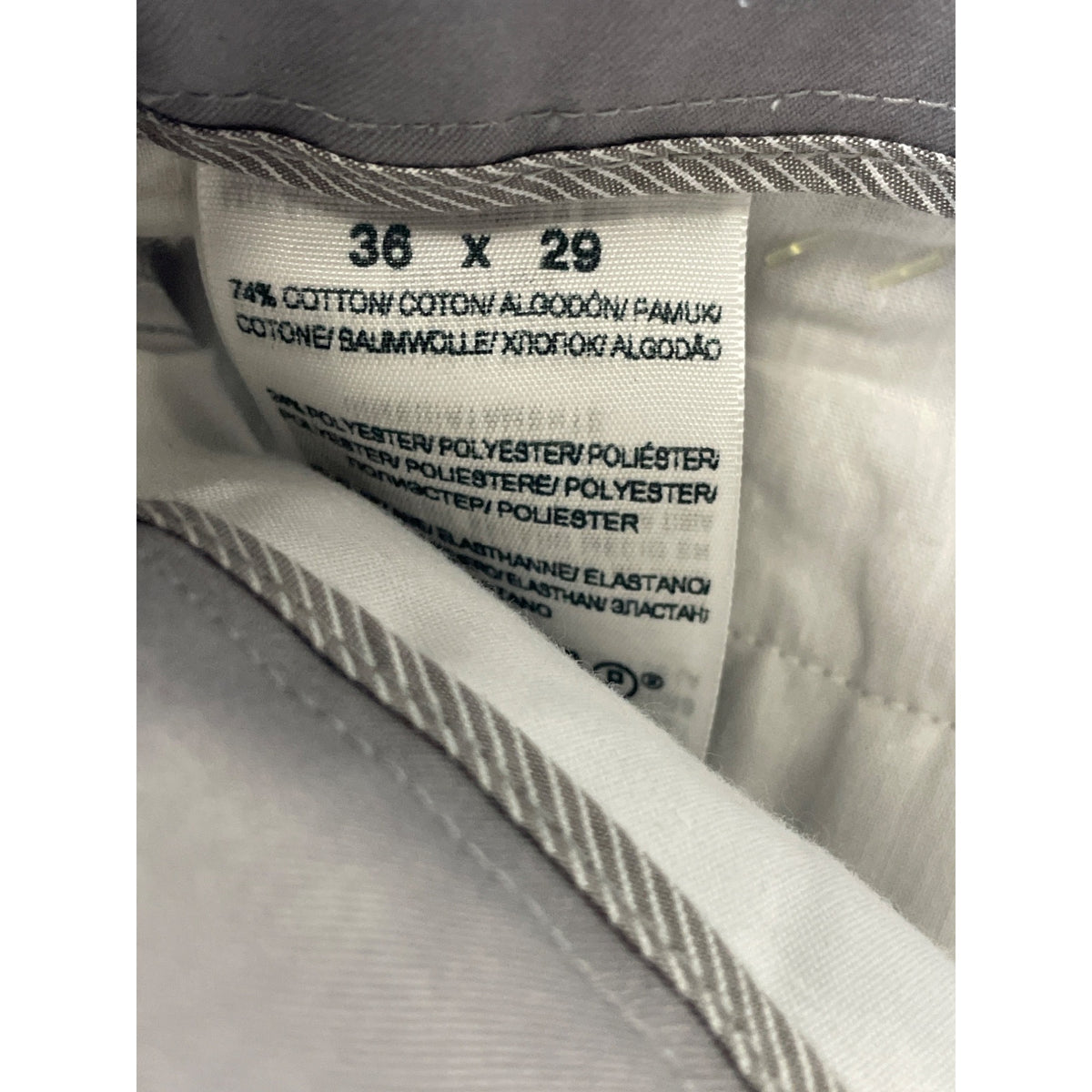 Dockers Men's Gray Cotton Blend Iron Free Straight Fit Khaki Pants Size 36x29