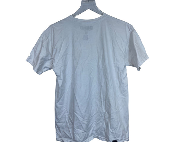 Famous Stars And Straps Mens White Graphic Skull T-Shirt Medium 100% Cotton