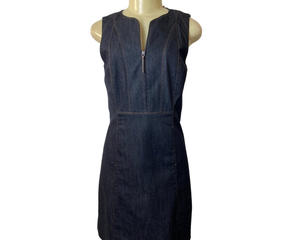 Elie Tahari Women's Navy Shift Dress Sz 4 (EUR 34)