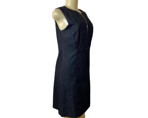 Elie Tahari Women's Navy Shift Dress Sz 4 (EUR 34)