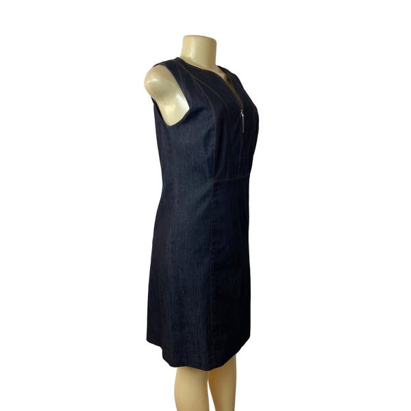 Elie Tahari Women's Navy Shift Dress Sz 4 (EUR 34)
