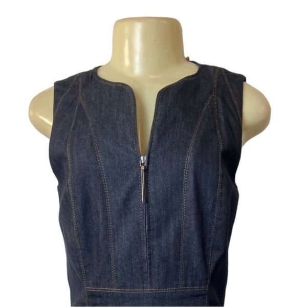 Elie Tahari Women's Navy Shift Dress Sz 4 (EUR 34)