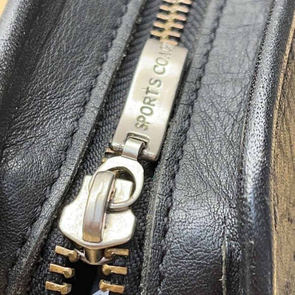Sportscoach New York Black Leather Crossbody Bag With Zip Closure & Tag Sz M