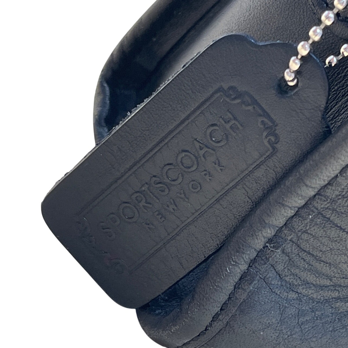 Sportscoach New York Black Leather Crossbody Bag With Zip Closure & Tag Sz M