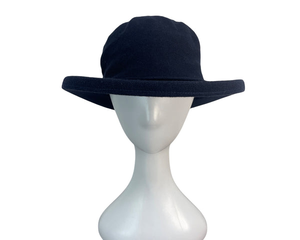 Cotton Country Navy Blue Knit Bucket Hat One Size