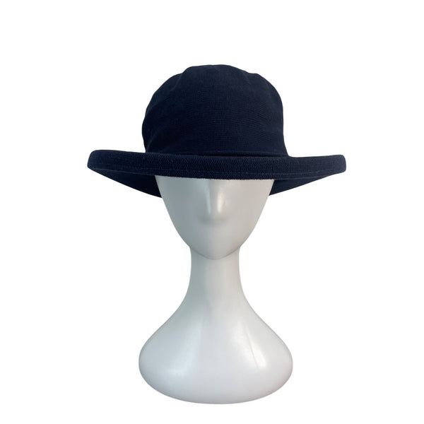 Cotton Country Navy Blue Knit Bucket Hat One Size