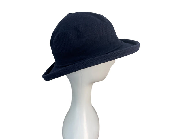 Cotton Country Navy Blue Knit Bucket Hat One Size