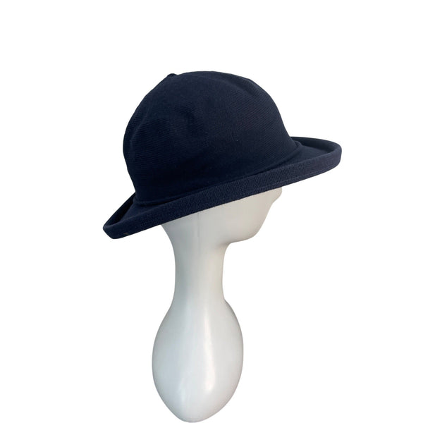 Cotton Country Navy Blue Knit Bucket Hat One Size