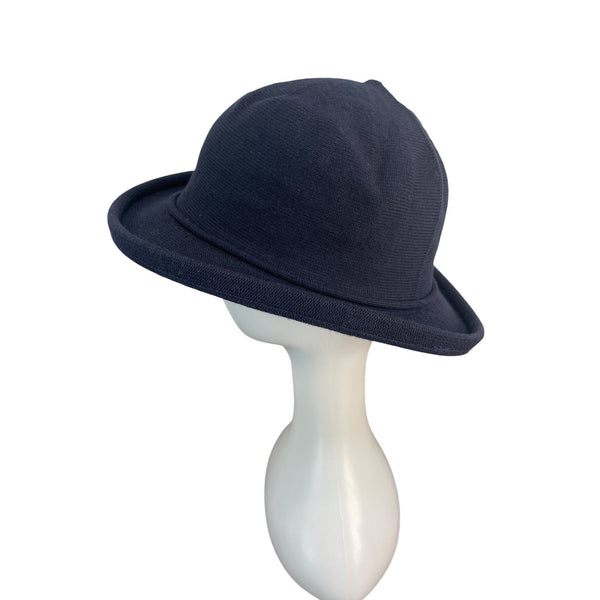 Cotton Country Navy Blue Knit Bucket Hat One Size