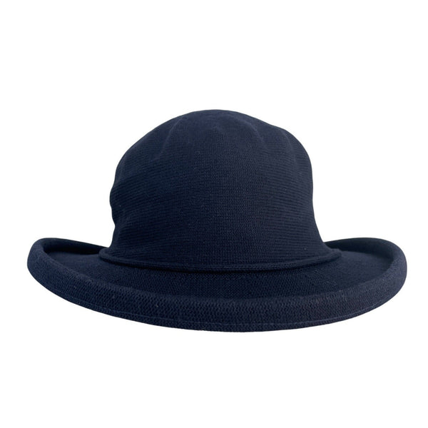 Cotton Country Navy Blue Knit Bucket Hat One Size