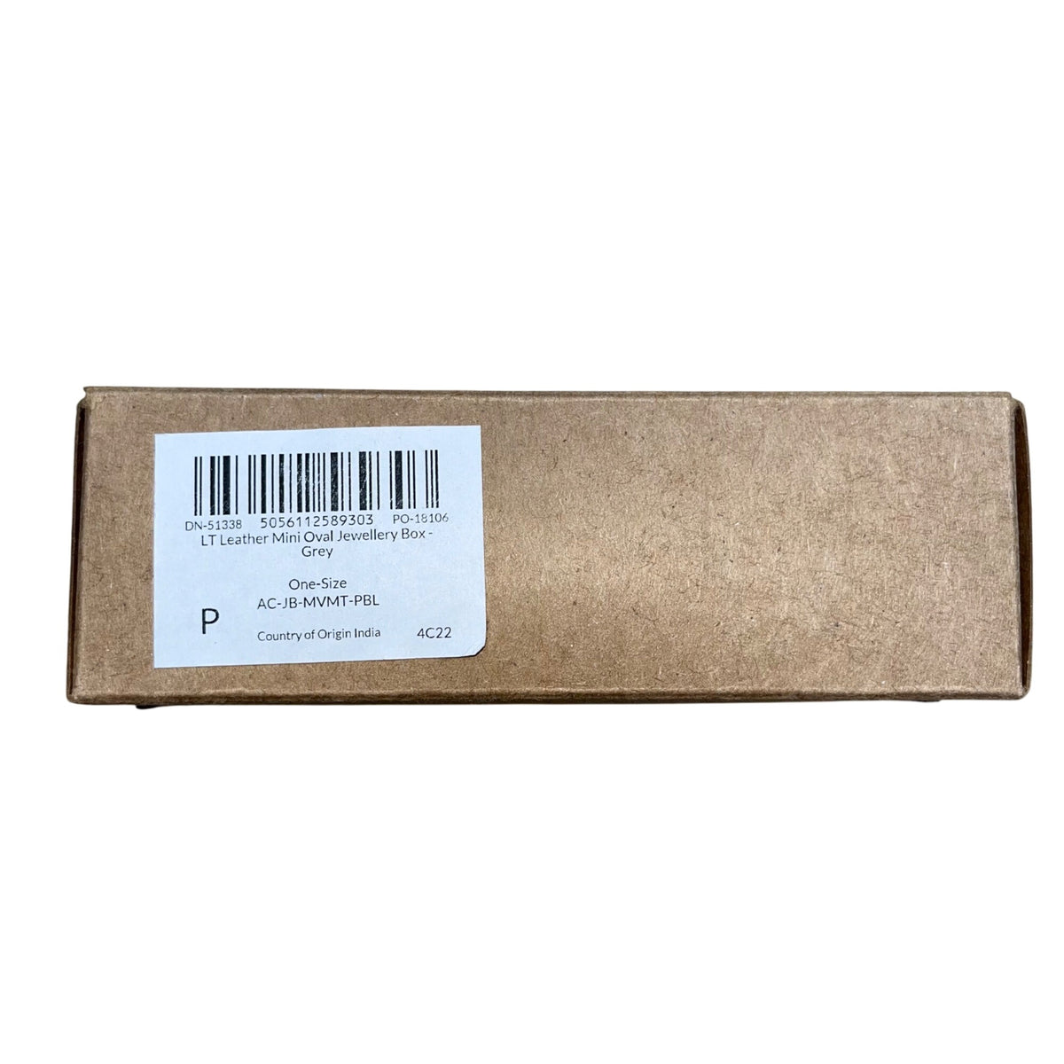 Monica Vinader Women’s Grey Leather Mini Oval Jewelry Box Elegant Organizer