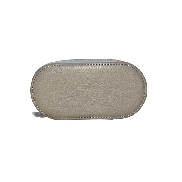 Monica Vinader Women’s Grey Leather Mini Oval Jewelry Box Elegant Organizer