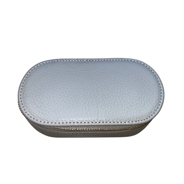 Monica Vinader Women’s Grey Leather Mini Oval Jewelry Box Elegant Organizer