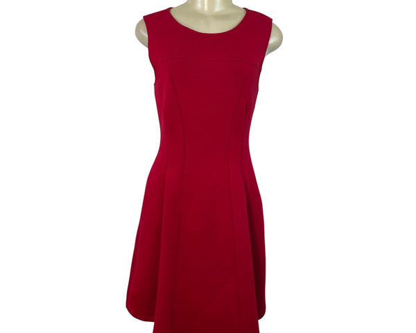 Marve By Anthropologie Red Sleeveless Fit & Flare Dress Size M