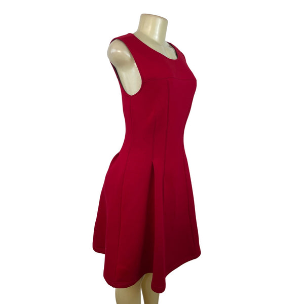Marve By Anthropologie Red Sleeveless Fit & Flare Dress Size M