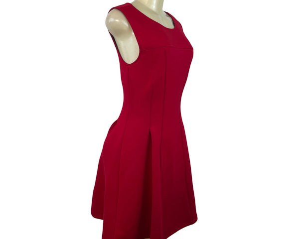 Marve By Anthropologie Red Sleeveless Fit & Flare Dress Size M
