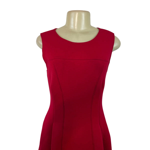Marve By Anthropologie Red Sleeveless Fit & Flare Dress Size M