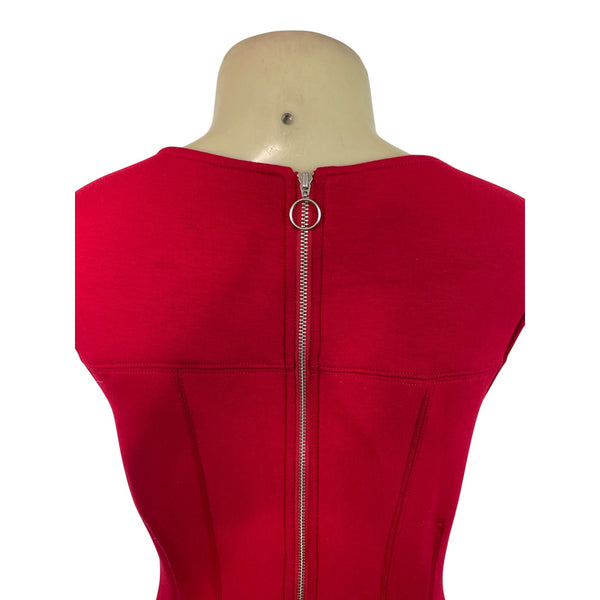Marve By Anthropologie Red Sleeveless Fit & Flare Dress Size M