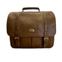 Vintage Samsonite Brown Leather Adjustable Shoulder Strap & Top Handle Messenger Bag