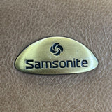 Vintage Samsonite Brown Leather Adjustable Shoulder Strap & Top Handle Messenger Bag