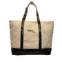 Threads Women’s Beige/Black Canvas & Glossy Vinyl With WOW Wives Logo Tote Bag