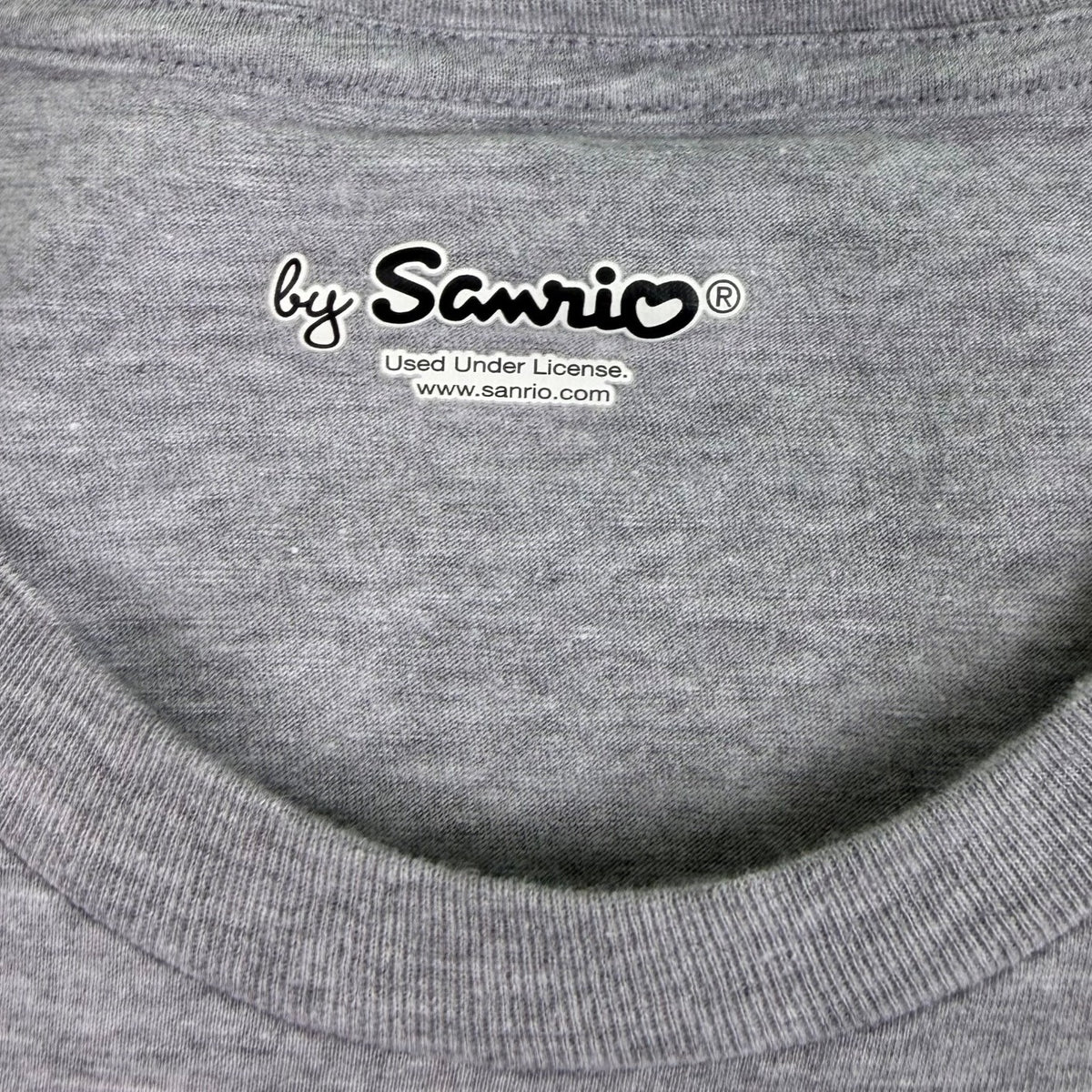 Sanrio Unisex Gray Hello Kitty Graphic T-Shirt With Hearts & Apples