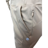 Womens Beige Jogger Pants Stretchy Drawstring Waist Size M