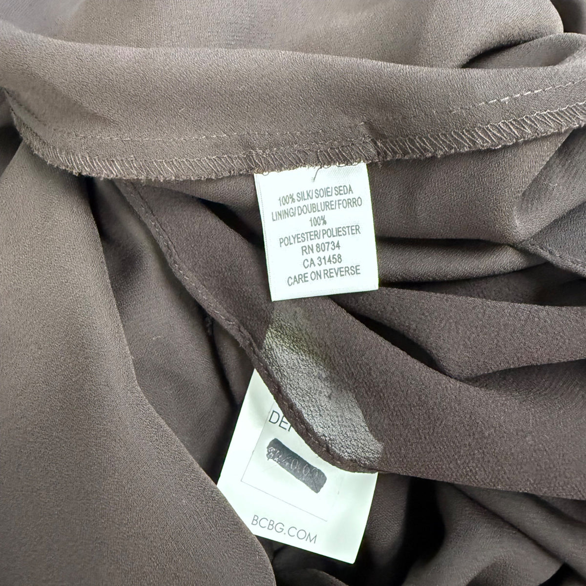 BCBGMAXAZRIA Brown Mahogany Halter Embellished Cocktail Dress Evening Wear Sz 4