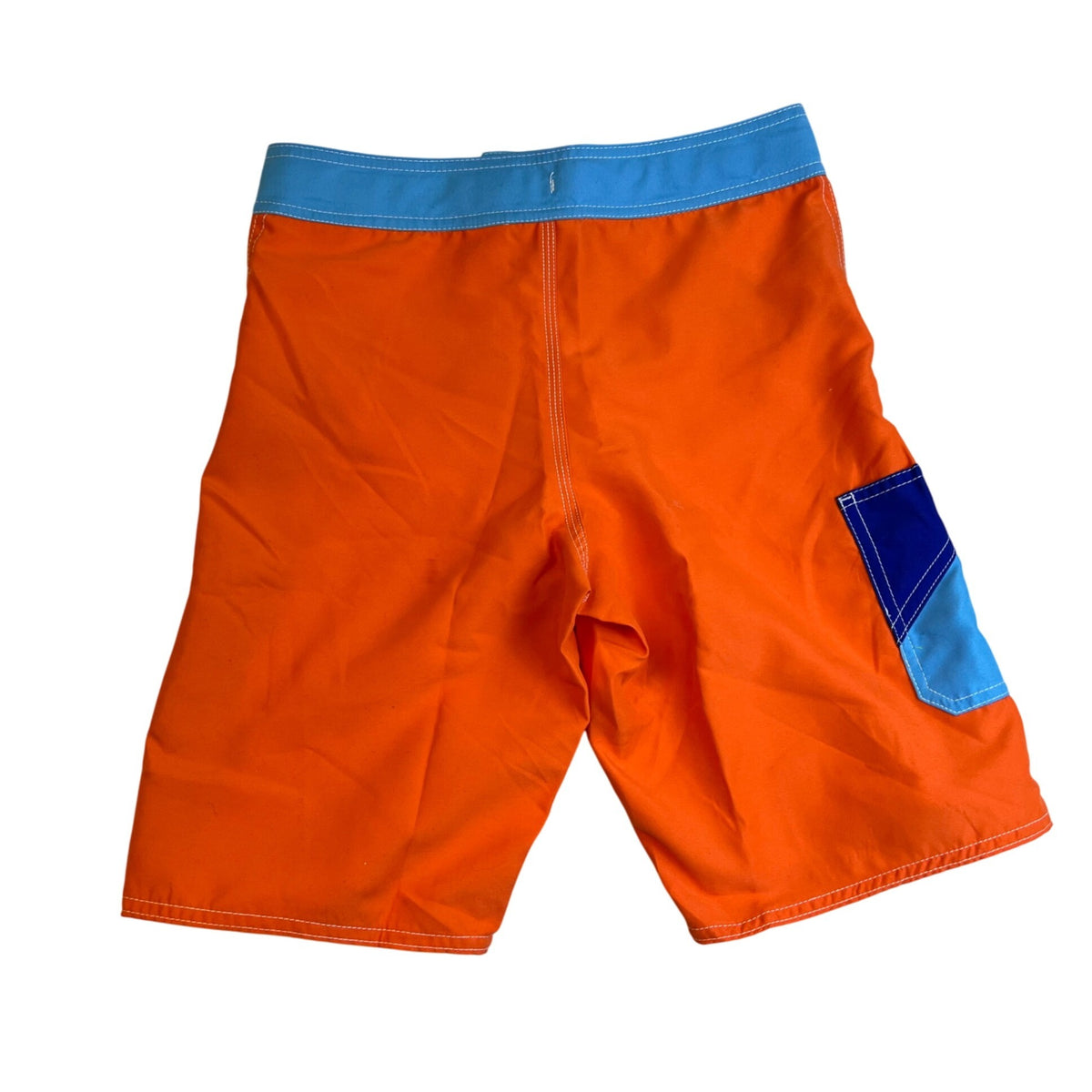 L.L.Bean Orange & Blue Boys Board Shorts Swimwear With Pocket Size 10 - New