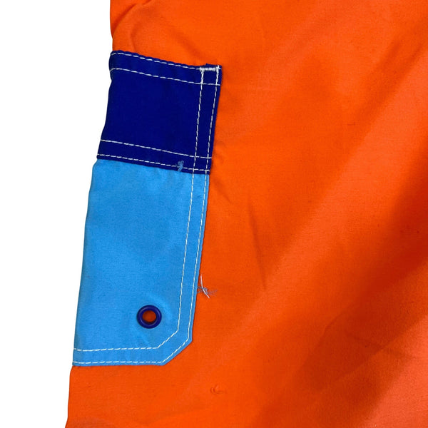 L.L.Bean Orange & Blue Boys Board Shorts Swimwear With Pocket Size 10 - New
