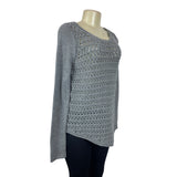 Helmut Lang Womens Wool Cashmere Knitted Sweater Gray Crew Neck Sz M