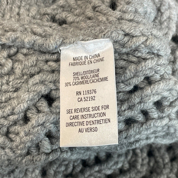 Helmut Lang Womens Wool Cashmere Knitted Sweater Gray Crew Neck Sz M
