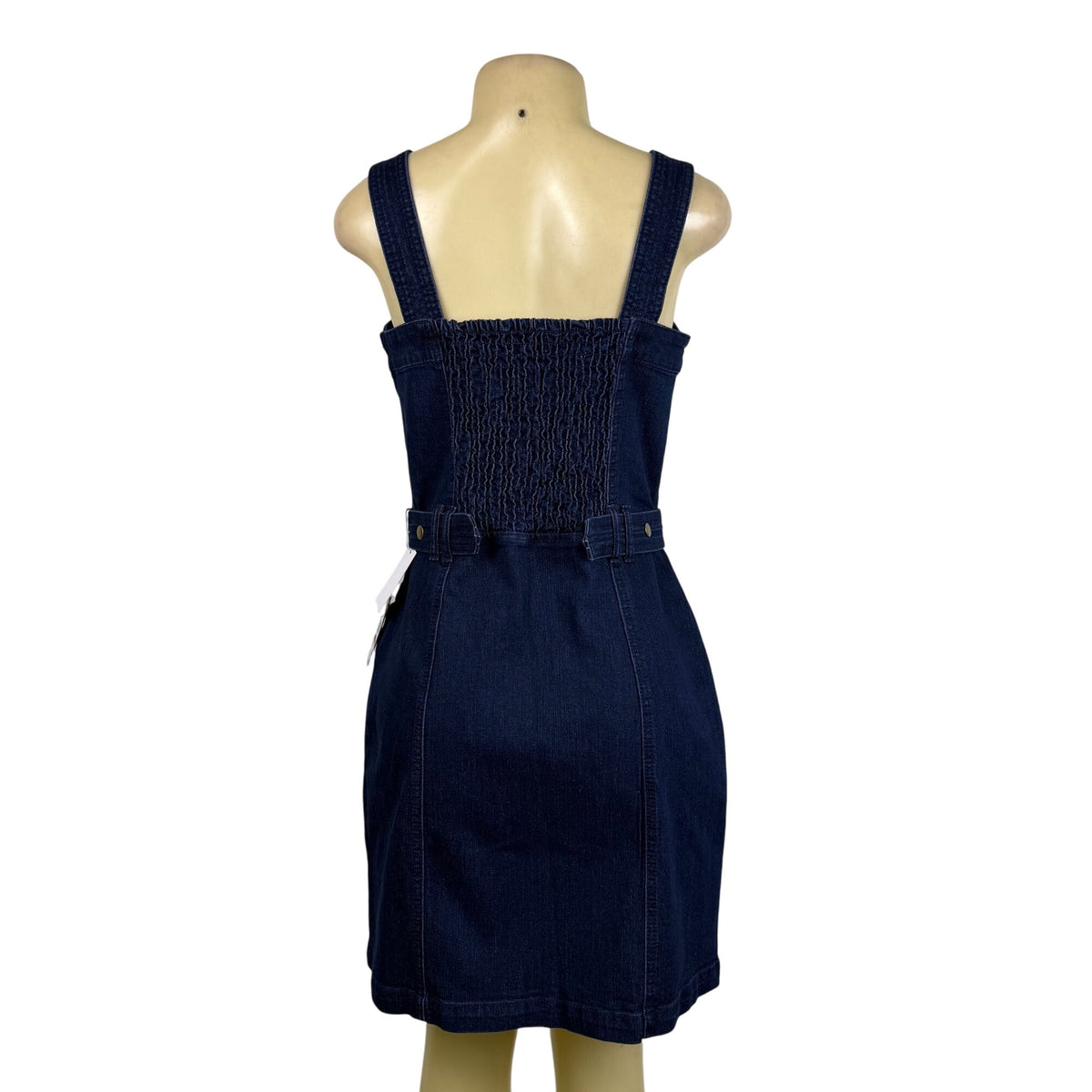 Jessica Simpson Womens Dark Denim Dress With Straps & Adjustable Waist Sz M